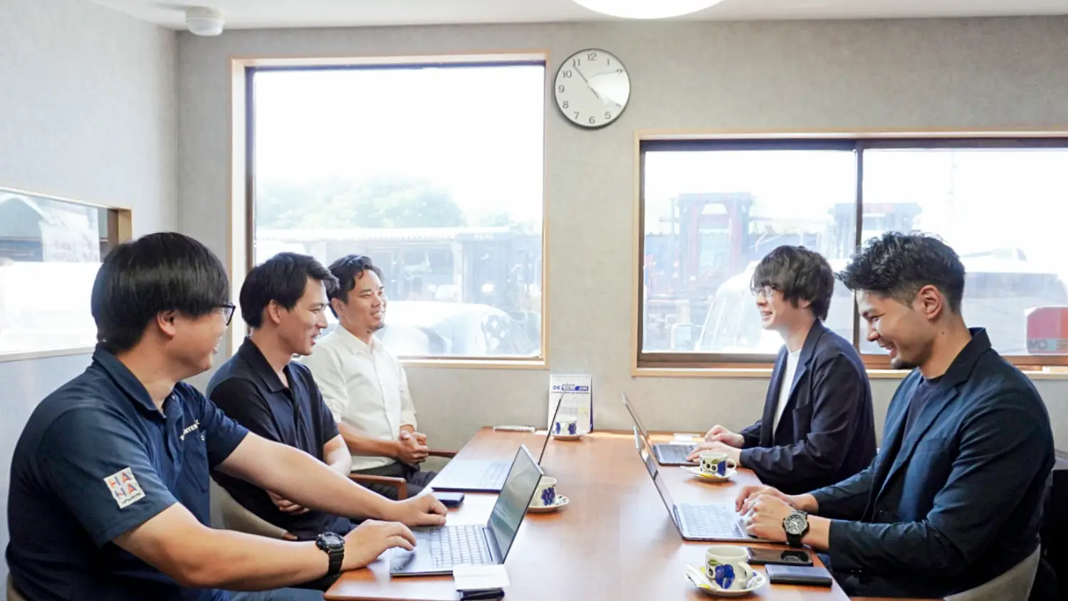 株式会社ハナインターナショナル様と株式会社ヒョーセ様、そしてLANYの石戸・五十嵐
