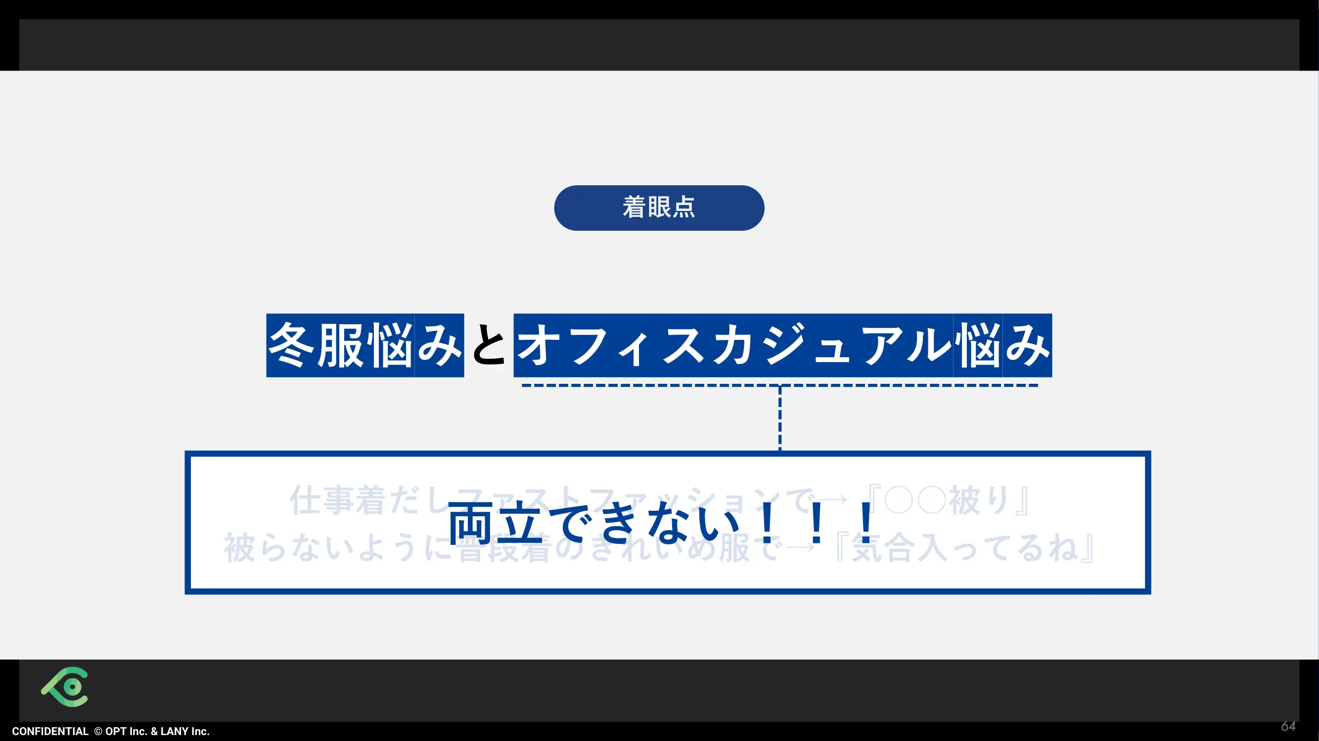 冬服悩みとオフィスカジュアル悩み