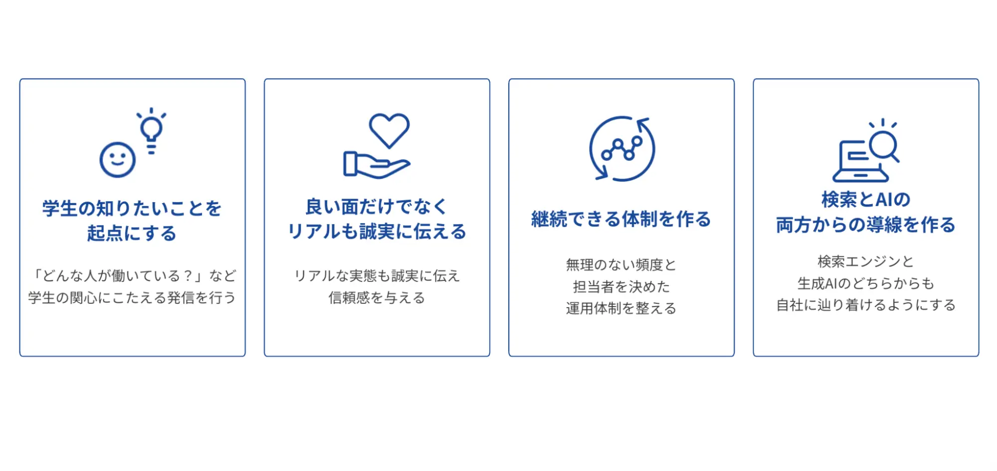 新卒採用広報を成功させる4つのポイント