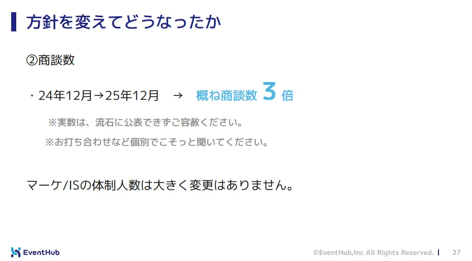 方針を変えてどうなったか