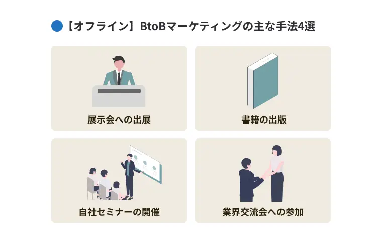 【オフライン】BtoBマーケティングの主な手法4選