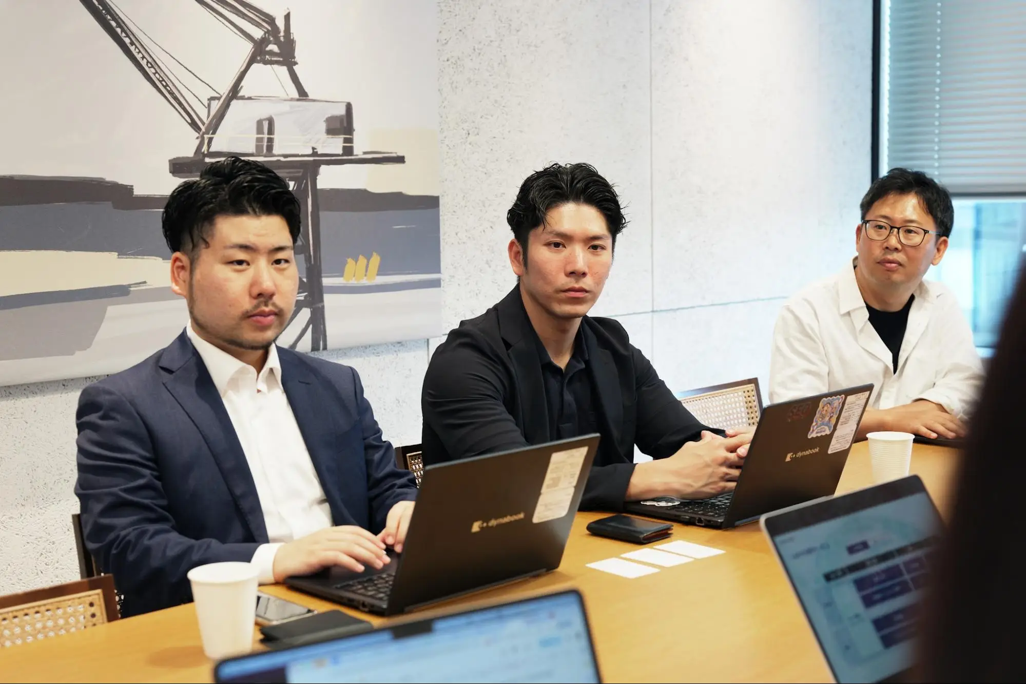 左から大阪ガスマーケティング株式会社の辻様、乾様と、同席いただいた同社の清水様